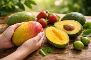 Fruta madura en su punto lista para disfrutar